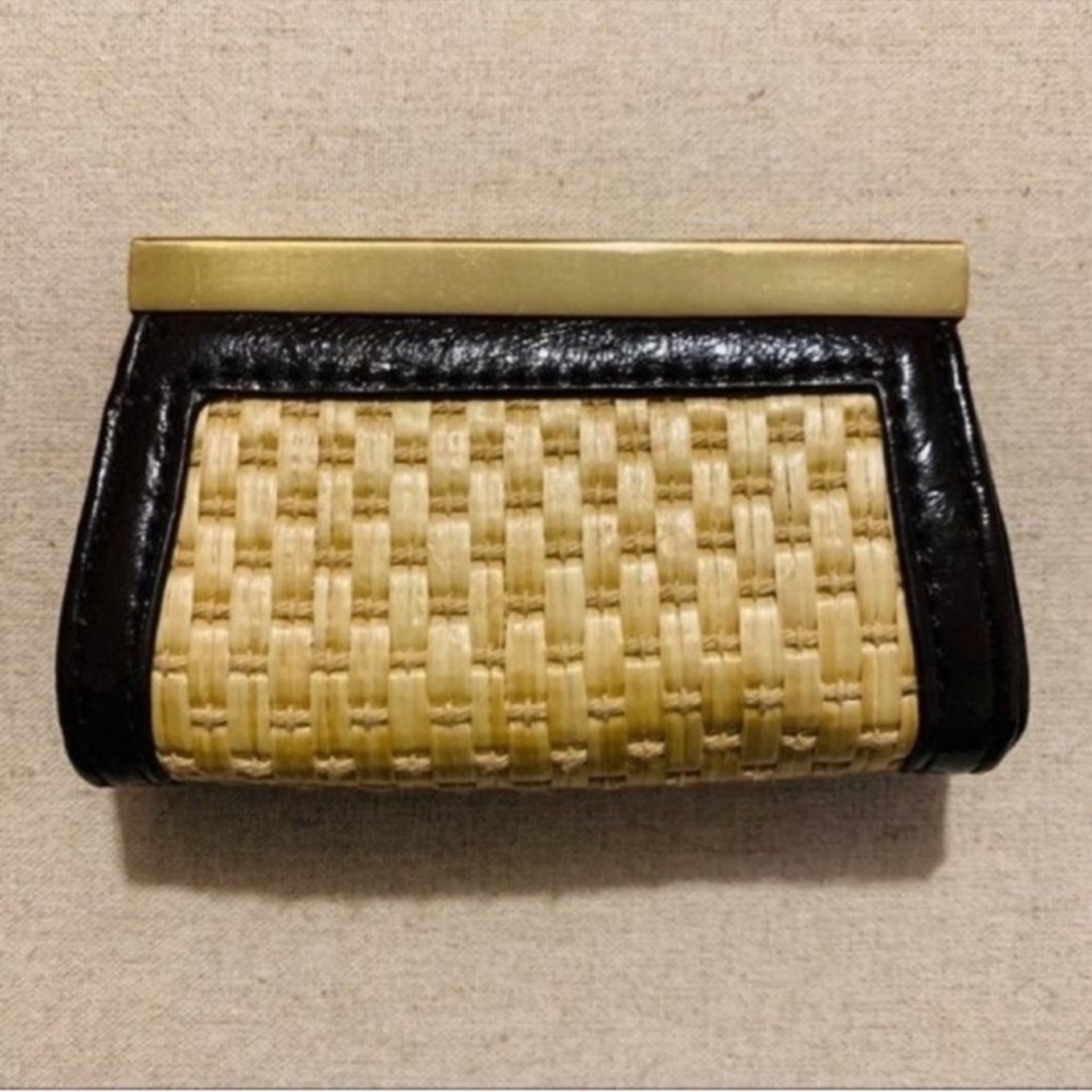 The Limited | Coin Pouch | Leather & Straw - Picture 2 of 12